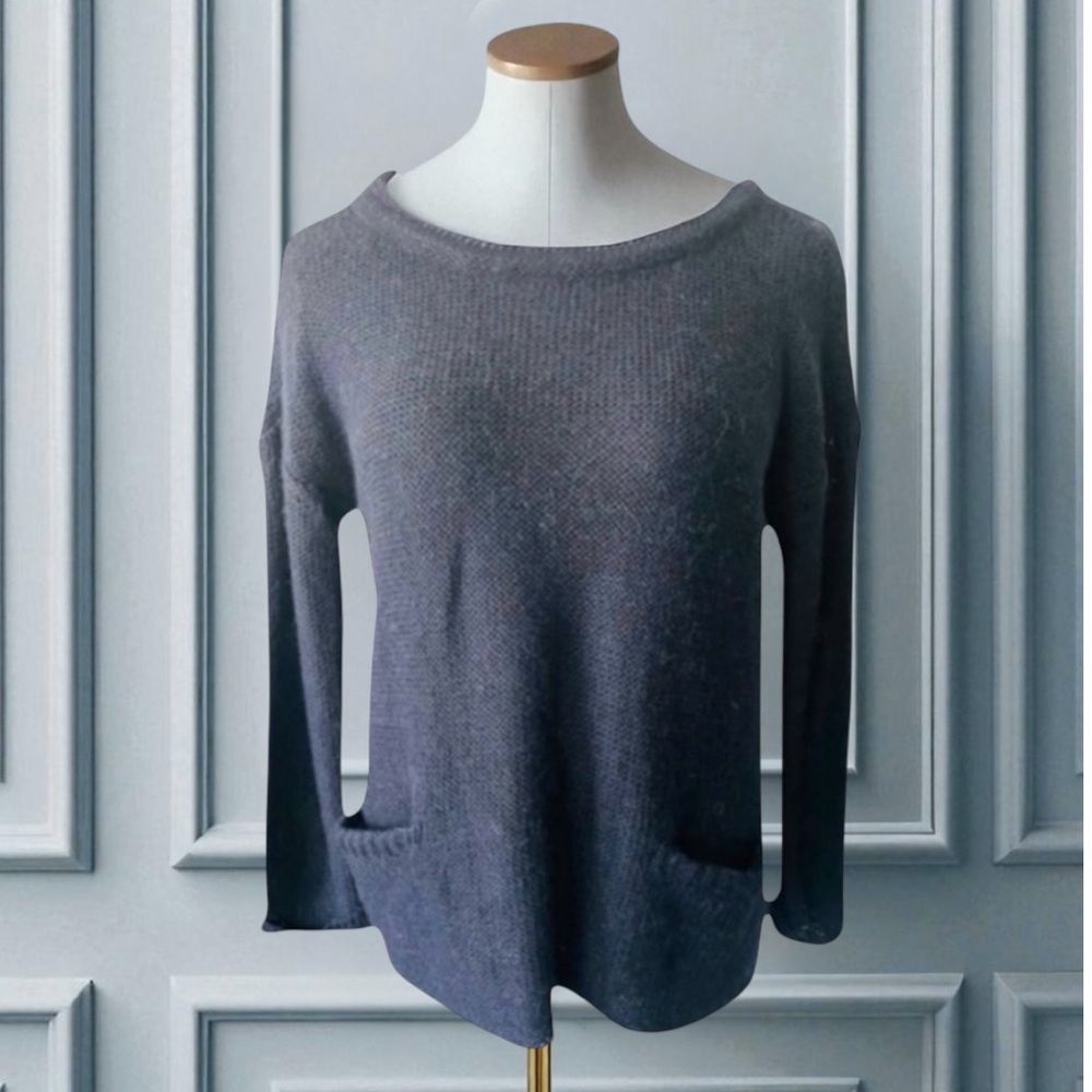 New! ULLA JOHNSON Blur Alpaca Blend Grosgrain Tie Sweater Size M